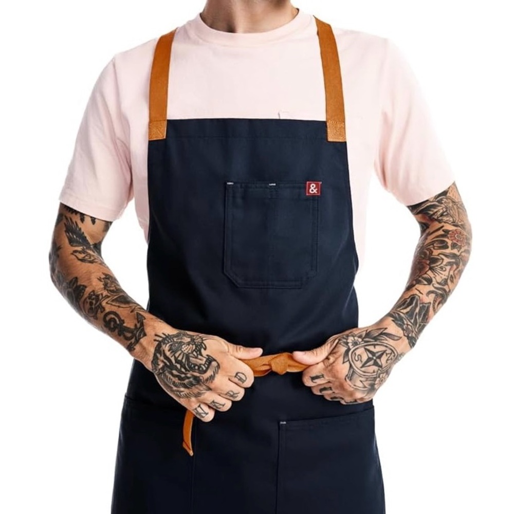NWT Crossback Apron in Midnight Blue